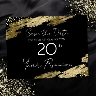 Klasse Wiedersehen Black and Gold Elegant Postkarte