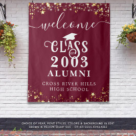 Klasse Wiedersehen Maroon Welcome Class Year Alumn Wandteppich