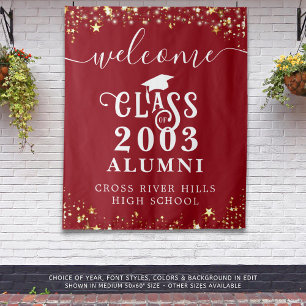 Klasse Wiedersehen Red Welcome Class Year Alumni Wandteppich