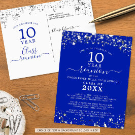 Klasse Wiedersehen Royal Blue Stars leuchten jedes Postkarte