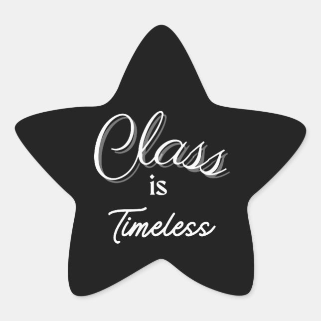 Klasse: Zeitloser Sticker (Vorderseite)