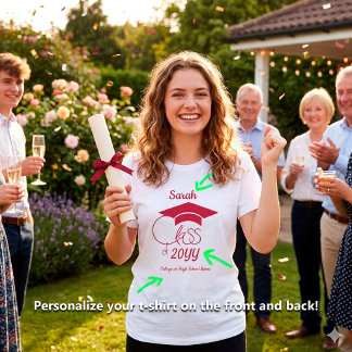 Klassen-Rot-Abschlussmütze-Individuell Tri-Blend Shirt