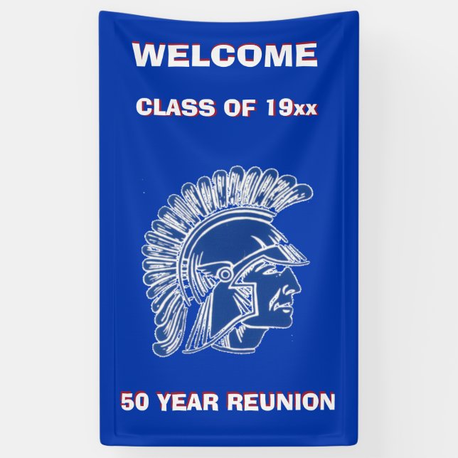 KLASSEN-WIEDERSEHEN-ABSCHLUSS-BLAU-TROJAN BANNER (Vertikal)
