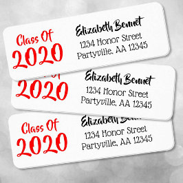 Klassenadresse in den Farben der Roten und Schwarz