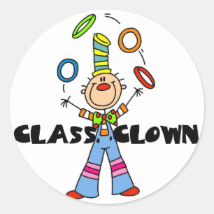 Klassenclown T-Shirts und Geschenke Runder Aufkleber
