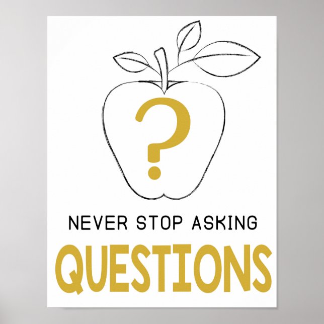 Klassendekoration, Frag Fragen niemals unterschrei Poster (Vorne)