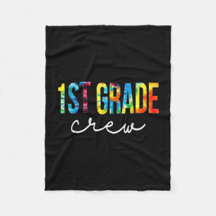 Klassenfahrt zur Schule mit Tie-Dye Retro für die Fleecedecke