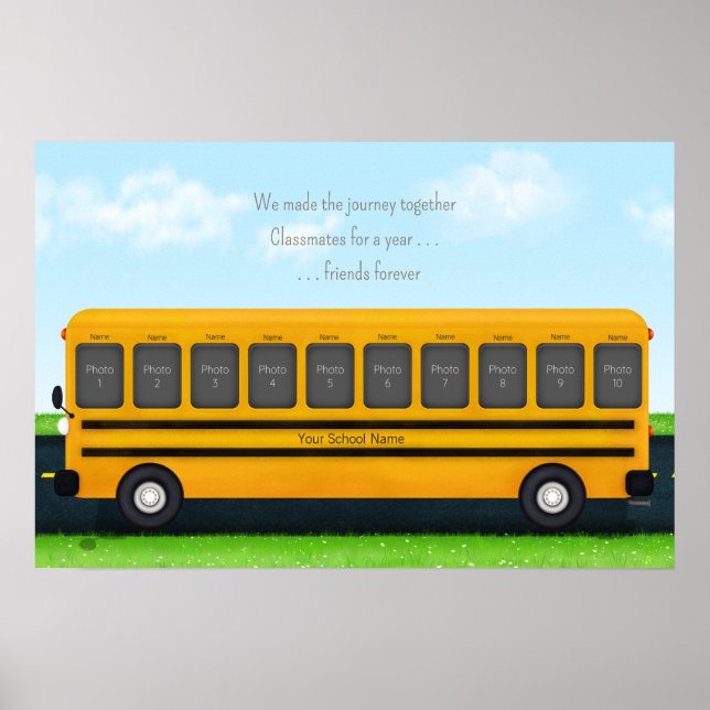 Klassenkameraden & Freunde Gelbe Schulbus 10 Fotos Poster (Vorne)