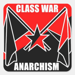 Klassenkampf-Anarchismus Quadratischer Aufkleber