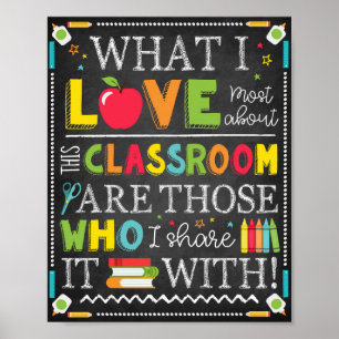 Klassenlehrer Schuldekoration Unterschreiben Poste Poster