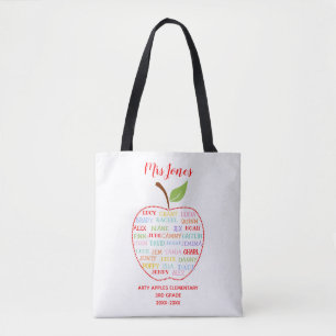 Klassennamen Lehrer danke Ihnen Apfelwortkunst Tasche
