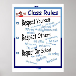 Klassenordnung Poster