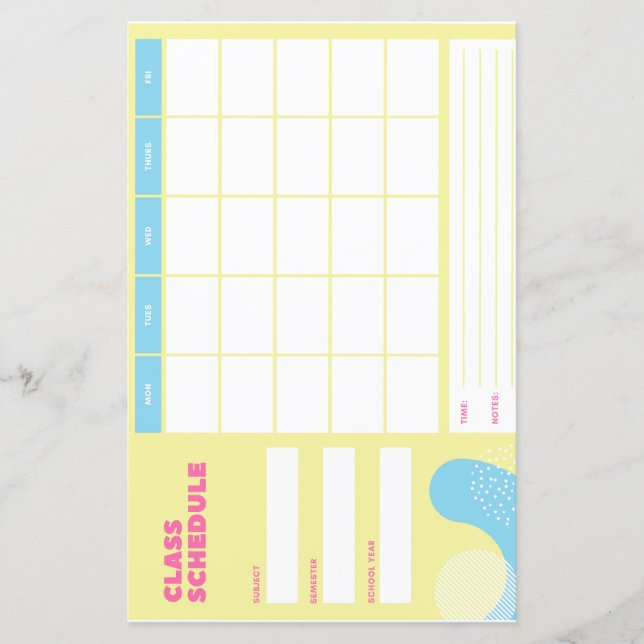 Klassenplan (Vorderseite)