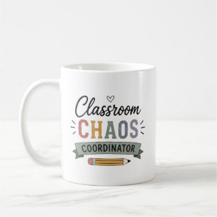 Klassenraum-Chaos-Koordinator Lustiger Lehrer Kaffeetasse