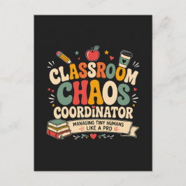 Klassenraum-Chaos-Koordinator Postkarte