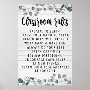 Klassenreglerposter Poster