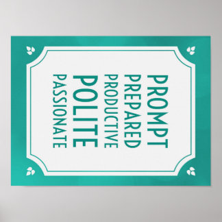 Klassenreglerposter Poster