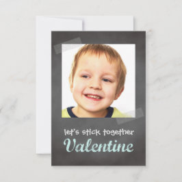 Klassenvalentiner-Austauschschalkboard Foto blau Einladung