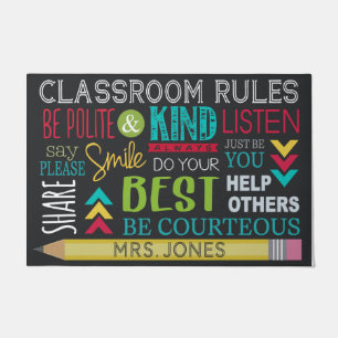 Klassenzimmer Doormat, Personalisierter Name Lehre Fußmatte