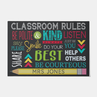 Klassenzimmer Doormat, Personalisierter Name Lehre Fußmatte