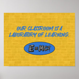 Klassenzimmer ist Labor des Lernens Lehrer Poster