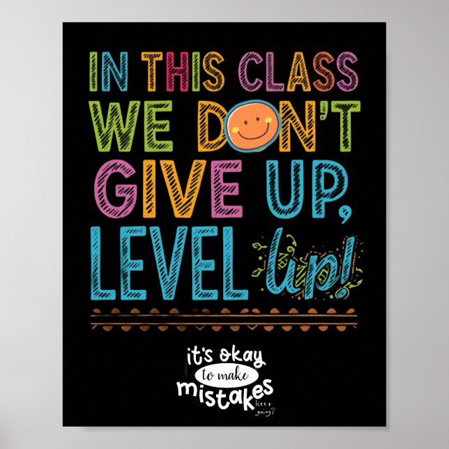 KLASSENZIMMER-POSTER 'LEVEL UP' POSTER (Vorne)