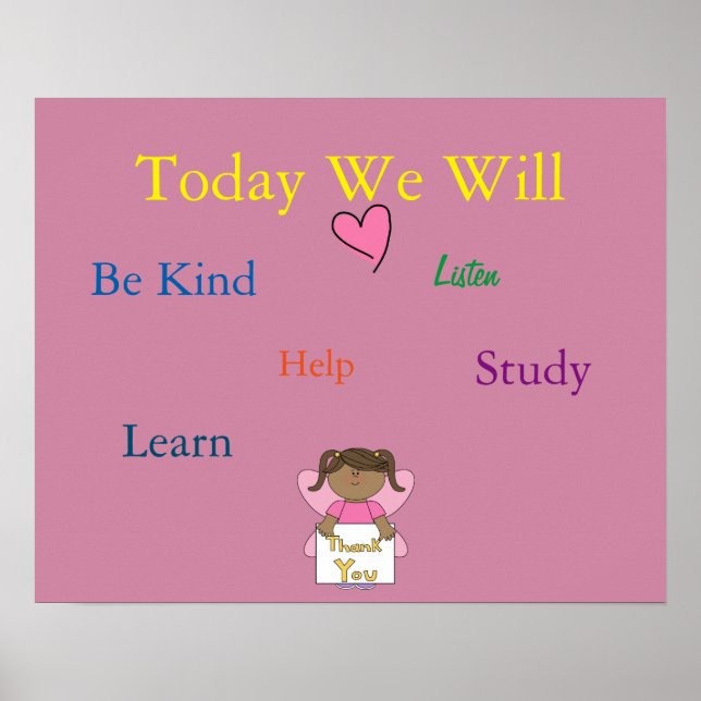 Klassenzimmer Regeln Poster (Vorne)