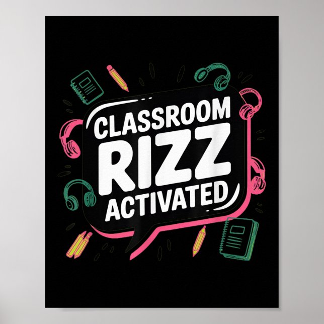 Klassenzimmer-Rizz aktiviert, Gen Z Alpha, Zurück  Poster (Vorne)