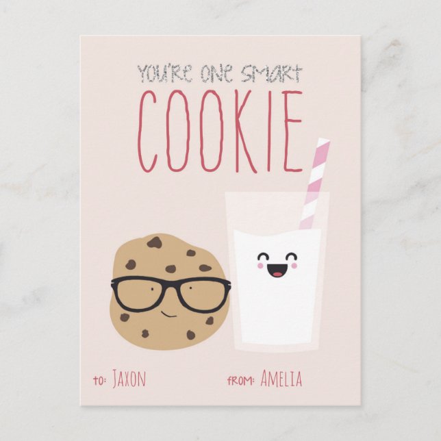 Klassenzimmer Valentine Feiertagspostkarte (Vorderseite)