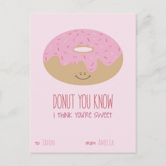 Klassenzimmer Valentine Feiertagspostkarte (Vorderseite)