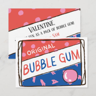 Klassenzimmer-Valentinstag; Spaß wie ein Kaugummip Einladung