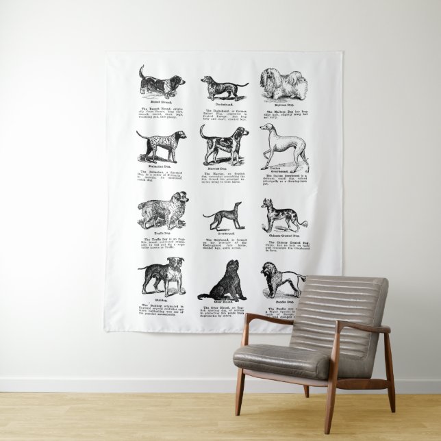 KLASSIC DOG BREEDS WANDTEPPICH (Beispiel)