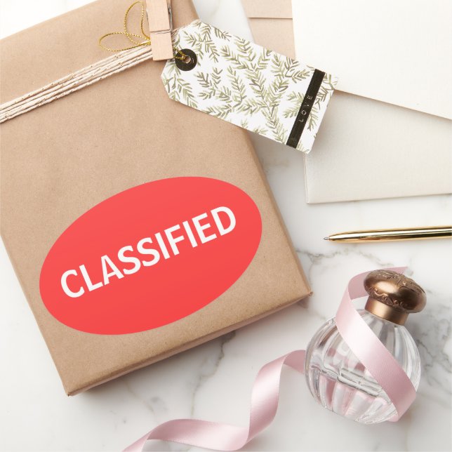 klassifiziert ovaler aufkleber (Schenken)