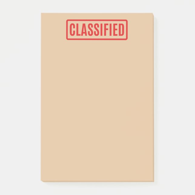 klassifiziert post-it klebezettel (Vorderseite)