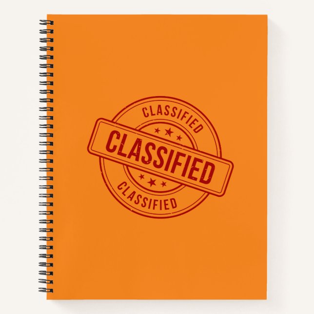 Klassifizierte Zeitschrift Notizbuch (Vorderseite)