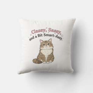 Klassiges, Sassy und Freches Katzendesign Kissen