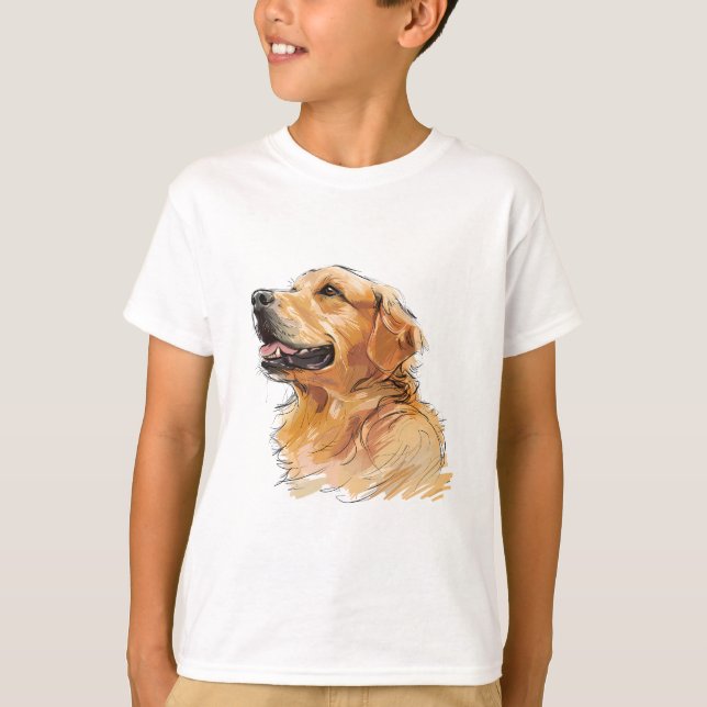 Klassik für Kinder Silhouetten von Hunden T-Shirt (Vorderseite)