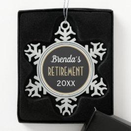 Klassik, Maßgeschneiderte Rente Schneeflocken Zinn-Ornament