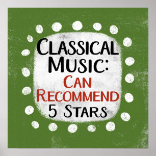 Klassik Musik Bewertung 5 Sterne Poster Wandkunst