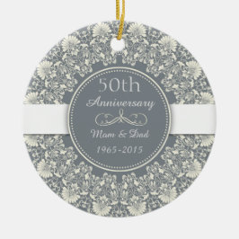 Klassik zum 50. Hochzeitstag mit Arabesken Keramik Ornament