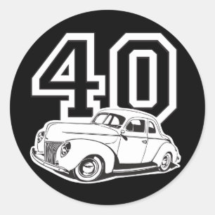 Klassiker 40 runder aufkleber