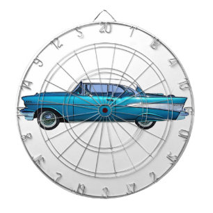 Klassiker Auto 1957 Chevy BelAire Dartboard Dartscheibe