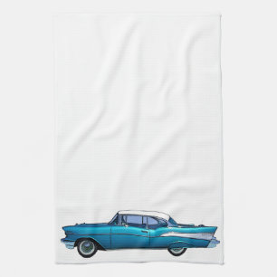 Klassiker Auto 1957 Chevy BelAire Küchenhandtuch Geschirrtuch