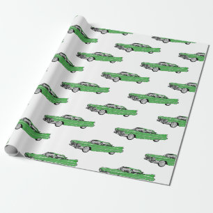 Klassiker Auto 1959 Cartoon-Illustration Geschenkpapier