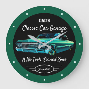 Klassiker-Autogarage Vaters oder irgendeines ander Große Wanduhr