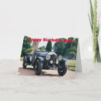 Klassiker Bentley Geburtstags-Karte 1934 für Vater