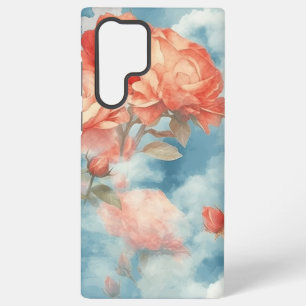 Klassiker - Engelhaftes Rosa und Rote Rosen in wei Samsung Galaxy Hülle