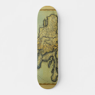 Klassikerantiquarian-Karte 1823 von Hispaniola u. Skateboard