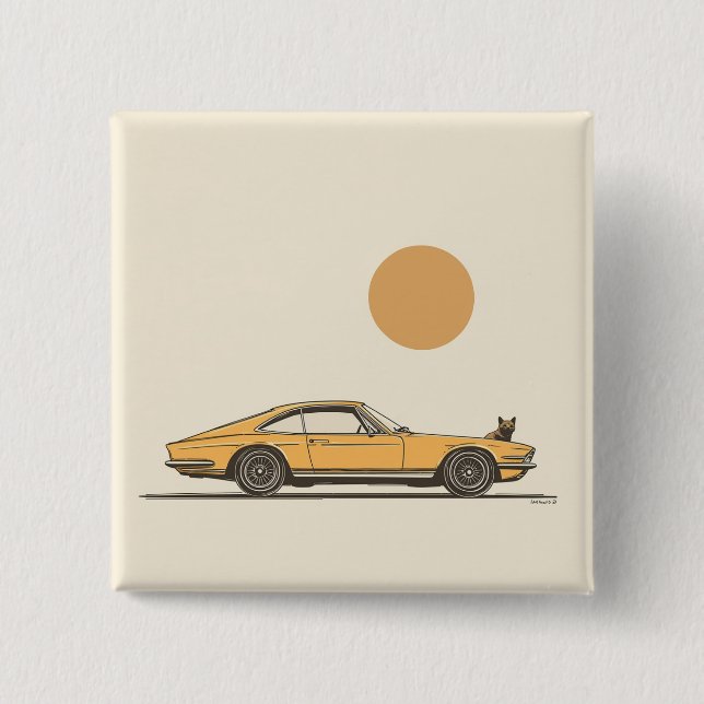 Klassikwagen Jaguars Button (Vorderseite)