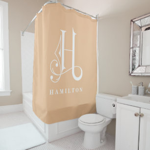Klassisch, anspruchsvoll, elegant, monogramm H ind Duschvorhang